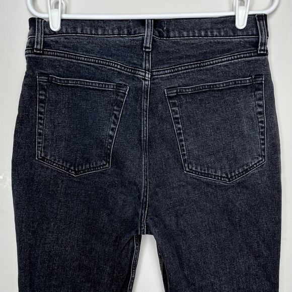 Abercrombie The '90s Slim Straight Ultra High Rise Jeans Black Denim Size 32 14S - Picture 6 of 14